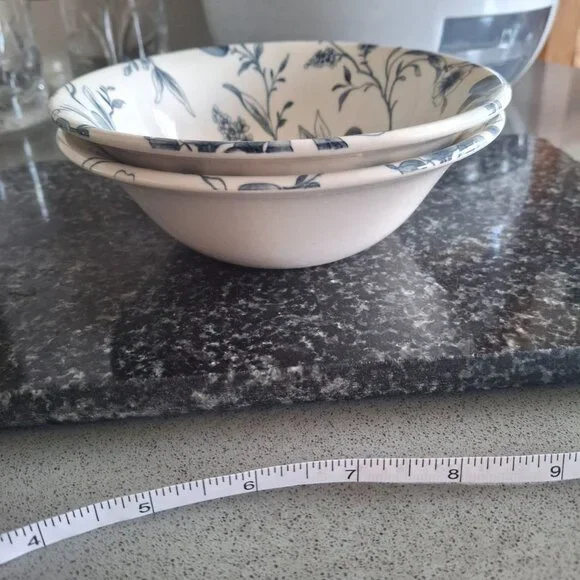 Vintage Claytan Blue Floral Ceramic Flatware Set of 7 pcs - Picture 7 of 13